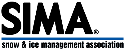 SIMA logo representing the Snow & Ice Management Association, emphasizing professional certification and industry standards for landscaping services.