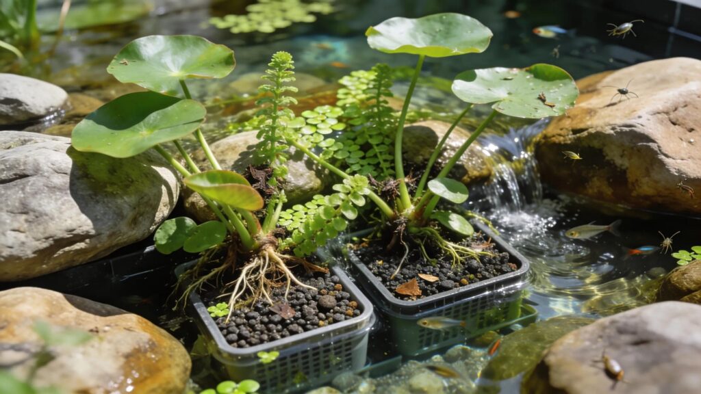 Natural filtration system using aquatic plants for water quality